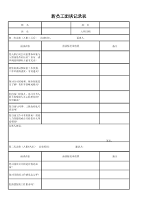 新员工试用期面谈记录表