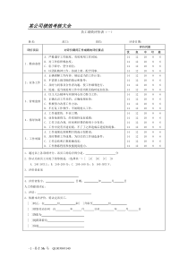 公司绩效考核表格大全(适合大小公司)