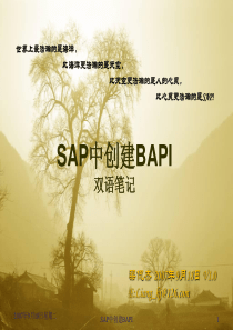 SAP中创建BAPI笔记