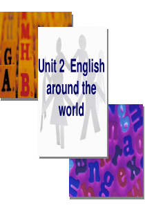 人教新课标必修一unit2-English-around-the-world-reading公开课完