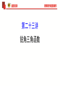 中考专项复习锐角三角函数