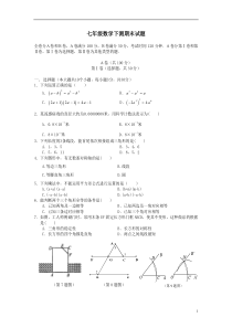 成都市七年级数学下期末试卷及答案