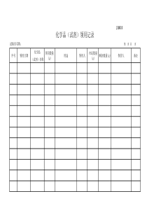 化学品(试剂)领用情况登记表--