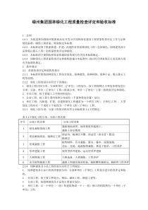 绿州集团园林绿化工程质量检查评定和验收标准