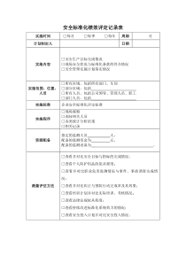 安全标准化绩效评定记录表