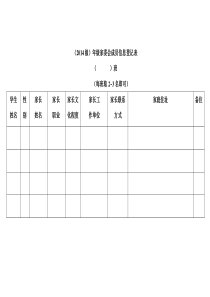 家委会成员信息登记表(1)