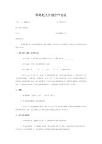 网络红人暨网红合作协议示例模板