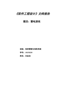 关于雷电游戏的软件工程设计报告