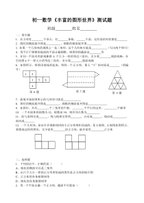 初一数学《丰富的图形世界》测试题