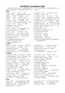 高考听力常见及高频单词