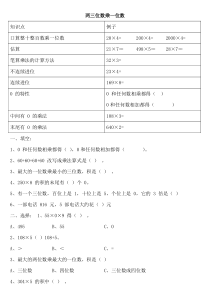 两三位数乘一位数练习题