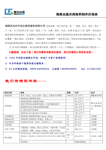 1116海南风光会展物料价格