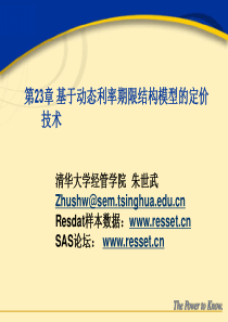 23基于动态利率期限结构模型的定价技术