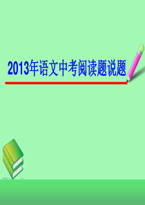 2013语文中考说题