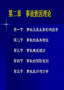 安全系统工程 第二章 事故致因理论