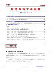 XXXX年5月蛋鸡肉鸡价格行情分析