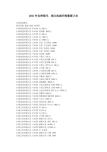 XXXX年各种银币、银元权威价格数据大全