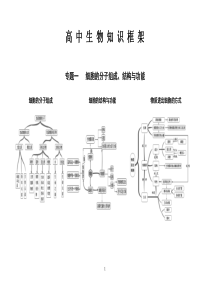 高中生物专题复习知识框架(自己整理上课用)