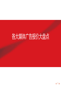 各大媒体广告价格大盘点(包含传统媒体、网络媒体)绝对