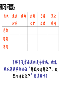 人教版历史七上标准课件：第四课夏商周的兴亡