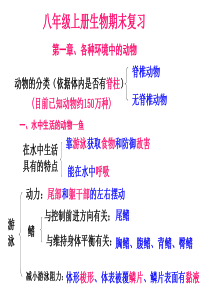 八年级上册生物期末复习ppt课件