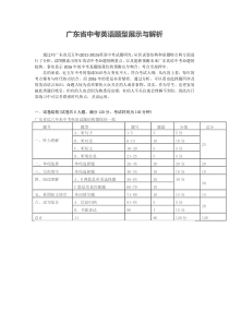 广东省中考英语题型展示与解析