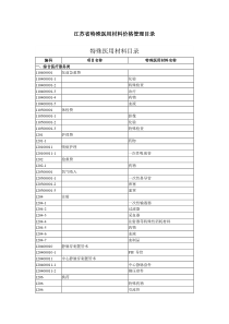 江苏省特殊医用材料价格管理目录-江苏省物价局江苏省卫生厅