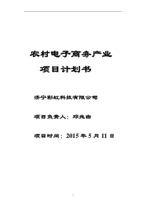 农村电子商务项目计划书-(1)