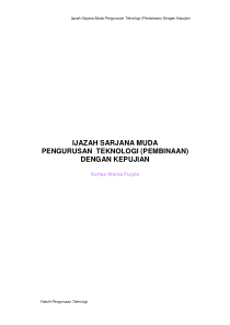 IJAZAH SARJANA MUDA PENGURUSAN TEKNOLOGI (PEMBINAA