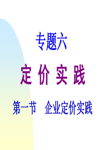 第六讲定价实践(管理经济学,山东大学)