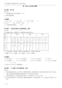 北师大版四年级上册数学知识点总结