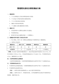 培训学校股权激励方案