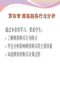 市场营销——顾客购买行为分析要点