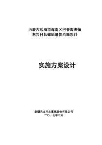 内蒙古乌海市暗管排盐设计说明书