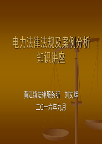 电力法律法规及案例分析知识讲座