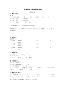 苏教版二年级数学上册知识点整理