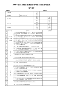 建筑工程安全监督程序审查表