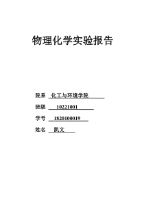 物理化学实验报告模板