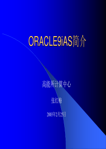 高能所计算中心-oracle9ias简介