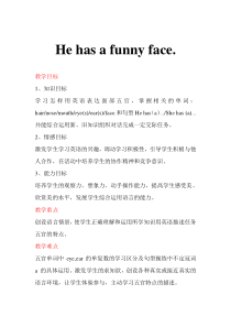 he-has-a-funny-face.教案