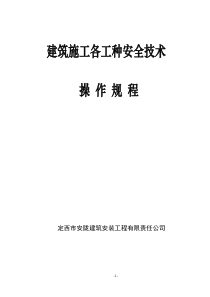 建筑施工各工种安全技术操作规程2