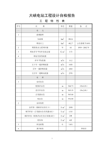 大峡电站工程设计自检报告