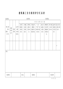 建筑施工安全检查评分汇总表