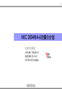 NEC2004年4-6月媒介计划(1)