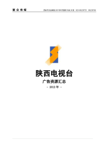 XXXX年陕西电视台广告资源汇总