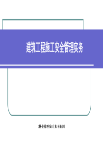 建筑施工项目安全管理实务