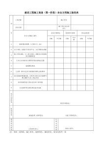 建设工程施工准备(第一阶段)安全文明施工验收表