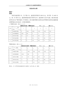 山东科技大学土木建筑学院《工程经济学》课程设计