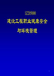 建设工程职业健康安全与环境管理（PPT100页）