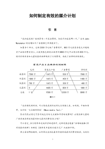 如何制定有效的媒介计划